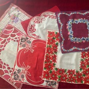 Red and Maroon Handkerchiefs